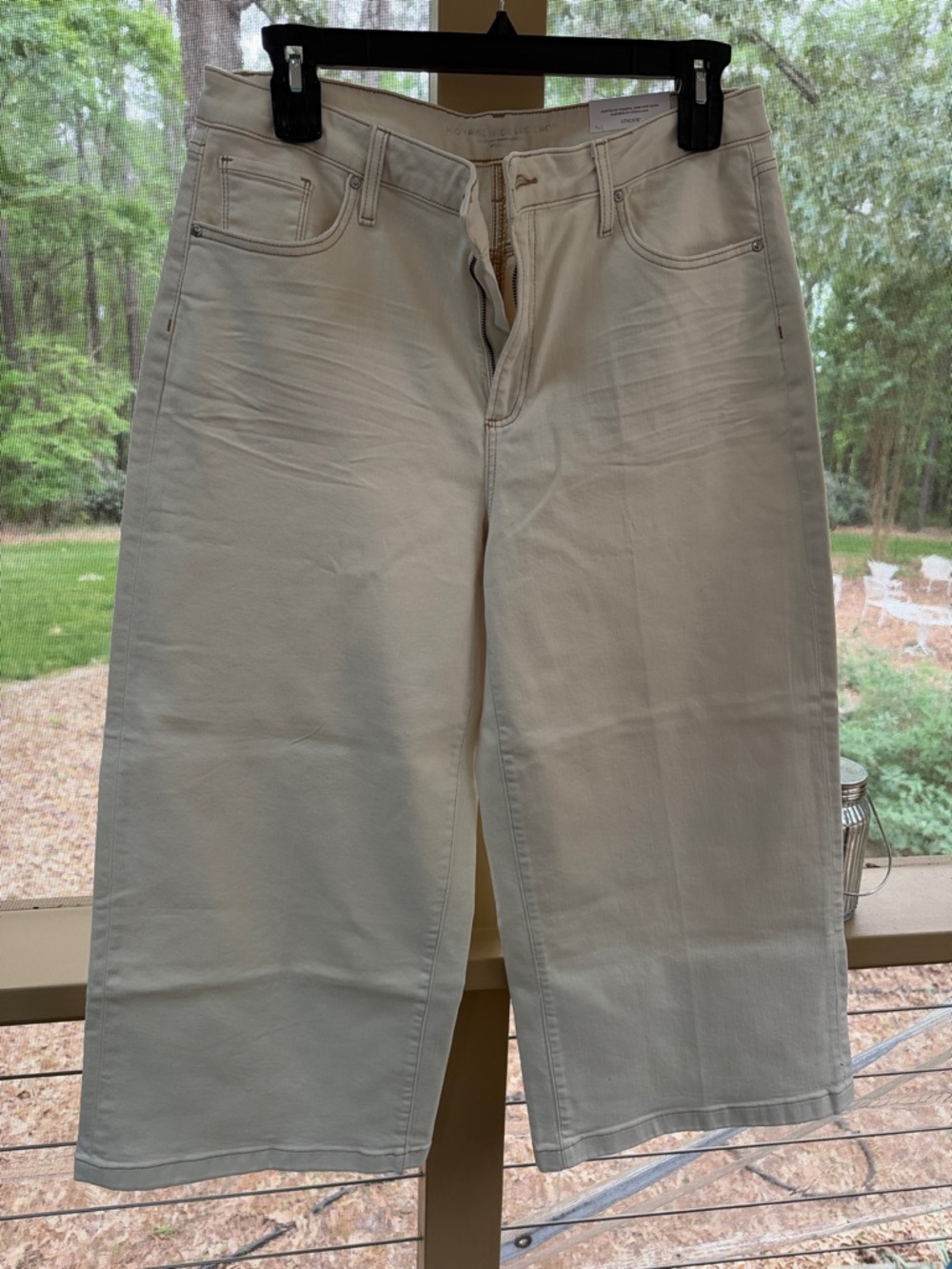 Chico's Sea Salt High-Rise Denim Crop NWT